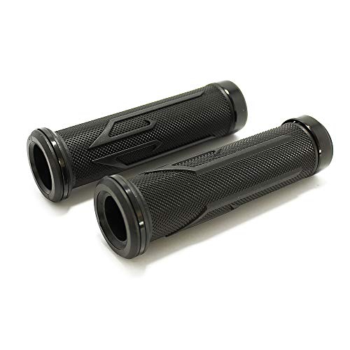 Black Motorcycle 7/8" Hand Grips Handle BAR Gel for Yamaha YZF 600 R1 R1M R6 R6S(Red) - color: Black