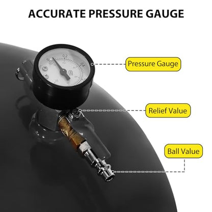 Garvee 20 Gallon Waste Oil Drain Tank, Portable Oil Drain Container, Air Operated Drainer, Fluid Fuel Transfer Drainage, Adjustable Funnel Height with Wheel &15'' Premium Bowl and a Toolbox - size: 20 Gallon- Black
