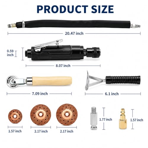 Air Tire Repair Polish Patch Tools Kit, 2500RPM Pneumatic Tire Buffer