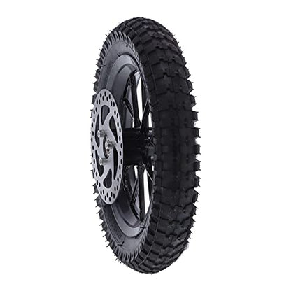 Acouto Pocket Bike Rear Wheel 12.5x2.75in for Coolster 2 Stroke Mini Dirt Bike QG50 Rear Back Wheel Tire Rim Disc Brake Assembly
