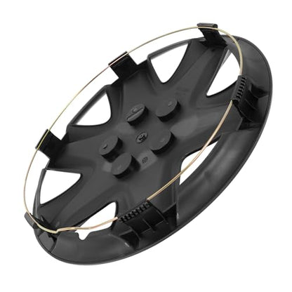 OCPTY 15" Hubcaps, Durable and Reliable Automotive Wheels Easy to Install - color: Black, size: 15"