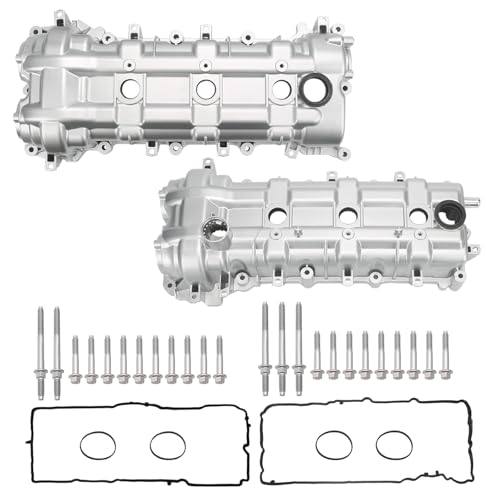 Engine Aluminum Valve Cover Kit Left And Right Compatible with 2011-2022 Chrysler Dodge Jeep Ram 3.2L 3.6L V6, Includes Gaskets And Bolts, Replace 05184069AN 05184068AN