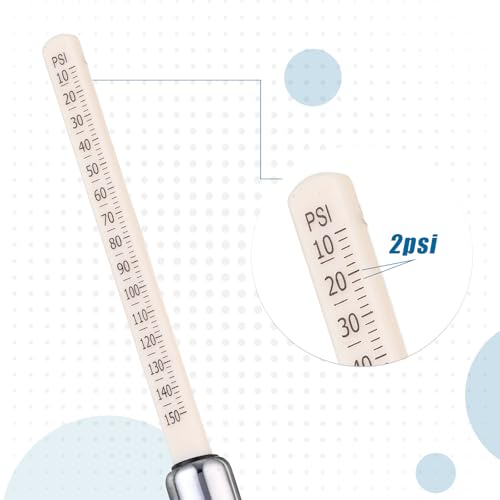 Tallew 20 Pack Dual Head Tire Pressure Gauge Heavy Duty Air Pressure Tire Gauge for Auto Truck Car RV Van Gage Range 10-150PSI, 1-10Bar (Silver) - color: Silver