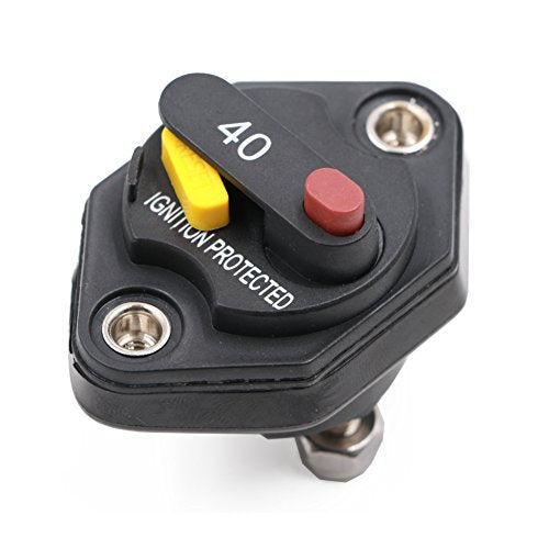 40 Amp Circuit Breaker with Manual Reset Button Switchable - color: Panel Mount, size: 40A