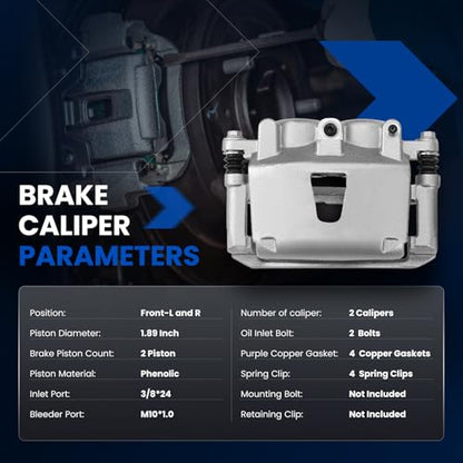Front Brake Caliper Assembly for Jeep Commander 2006-2010 - size: Front[18B4990 & 18B4991]