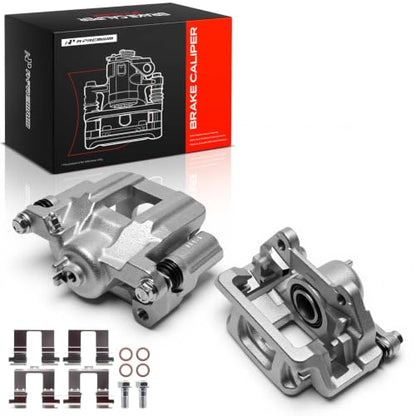 A-Premium Rear Left and Right Side Disc Brake Caliper with Bracket - style: Rear Driver and Passenger