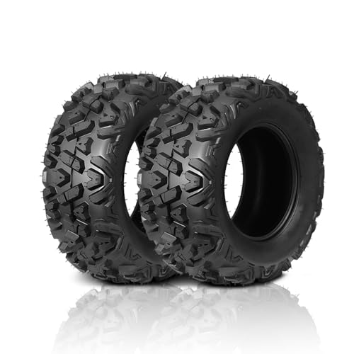 TUFFIOM 25x8-12 ATV Tires Set of 2 for All Terrains, Mud Sand Off-road ATV UTV Tire for Trail Vehicles, 6 PR, Deep Tread, Tubeless - size: 25x8-12 (2 pack)