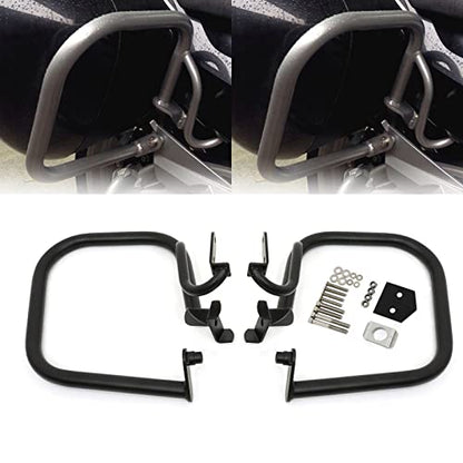 Worldmotop Engine Guard Highway Crash Bar Protector Replacement for BMW R1200RT R 1200RT 2004-2013 (Black, Rear) - size: Rear