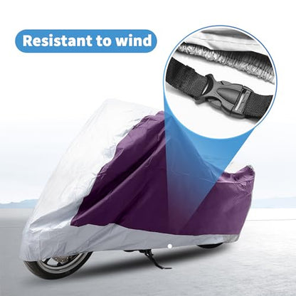 X AUTOHAUX Motorcycle Cover for Harley Davidson Fits Up to 86.61" L - size: L