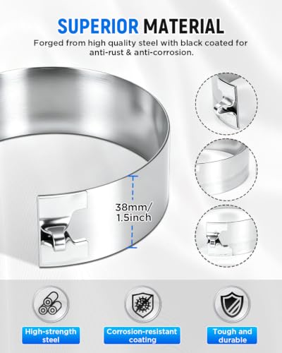 Piston Ring Compressor Tool, Thickened Adjustable 6 Piston Rings (2-7/8" - 4-5/8") and Pliers - Piston Ring Tool for Car, Truck & Motorcycle Installation, with Storage Box, Natural Metal - size: 6+1 PCS