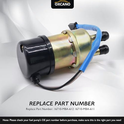 16710-MBA-612 Electric Fuel Pump 12 V Compatible with Honda VT750C - size: 16710-MBA-612