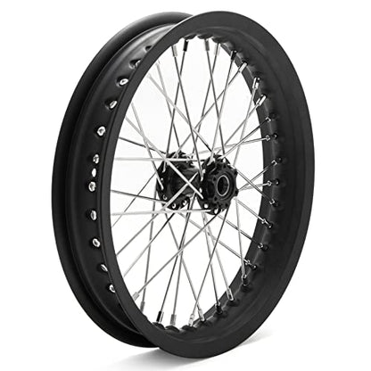 TOFR CNC 14"x2.15" Front Wheel Rim Hub for Sur-Ron Surron Light Bee X LBX - color: Black, size: 14" Front