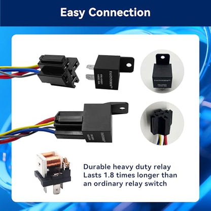 Electric Fan Relay Kit 60 AMP Waterproof Relay Kit with Temperature Sensor Switch 200 On 185 Off - style: Single Fan 200 On 185 Off