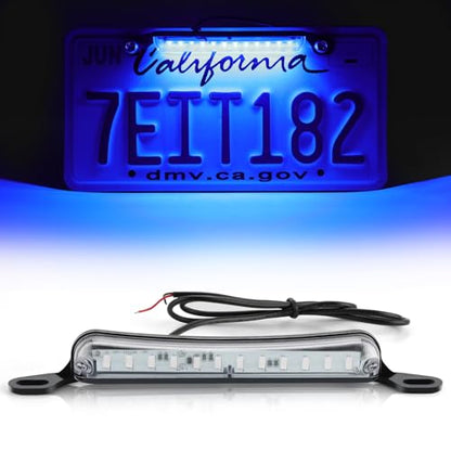 LivTee License Plate Light, Extremely Bright LED License Plate Lights Assembly for Trailer UTV ATV Truck RV Boat, Blue - color: Blue