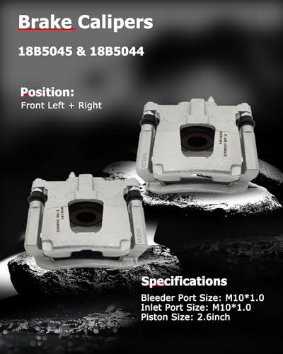 cciyu Front & Rear Brake Calipers with Bracket For Dodge, For Jeep - size: Front & Rear[18B5044+18B5045+18B5046+18B5047]