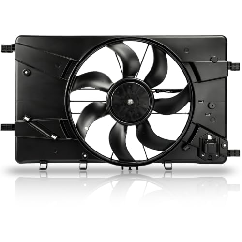 Engine Cooling Radiator Fan Assembly Fit for Chevrolet Cruze 2011-2016, Cruze Limited 2016, Fit for Buick Verano 2012-2017, Reference Number 13450284, 13427161, 13450232 - size: 620658, 623270