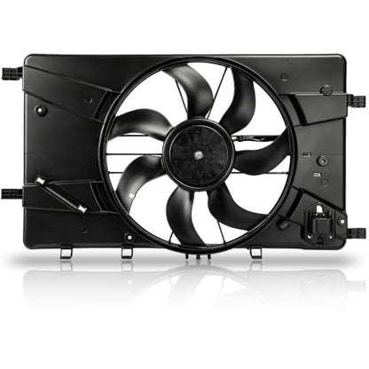 Engine Cooling Radiator Fan Assembly Fit for Chevrolet Cruze 2011-2016, Cruze Limited 2016, Fit for Buick Verano 2012-2017, Reference Number 13450284, 13427161, 13450232 - size: 620658, 623270