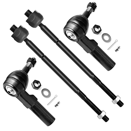 SCITOO 4pcs Front Suspension Kit Fit 2006-2011 For Buick Lucerne 2000-2005 LeSabre 1997-2005 Park Avenue w/Parts Outer Inner Tie Rod End