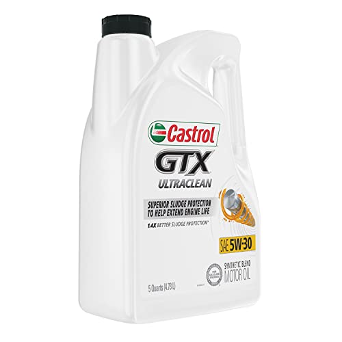 Castrol GTX 5W-30 Synthetic Blend Motor Oil, 5 Quarts (Pack of 2) - size: 5 Quarts (Pack of 2)