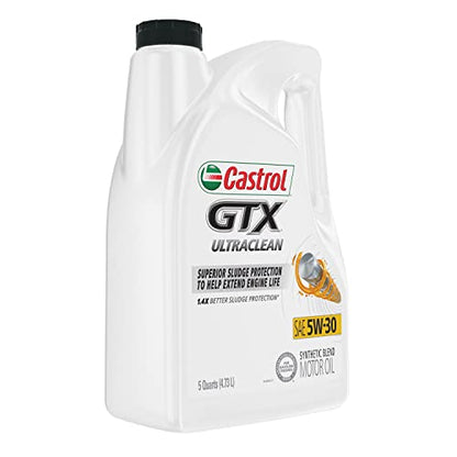 Castrol GTX 5W-30 Synthetic Blend Motor Oil, 5 Quarts (Pack of 2) - size: 5 Quarts (Pack of 2)