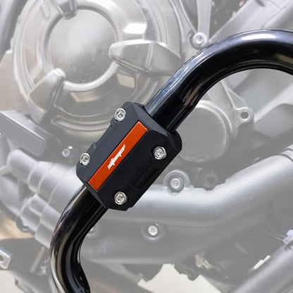 Xitomer 1 Pair 22/25/28mm Motorcycle Engine Guard Bumper Crash Bar Sliders - color: Orange