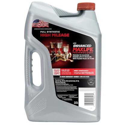 Valvoline Full Synthetic High Mileage with MaxLife Technology SAE 5W-30 Motor Oil 5 QT, Case of 3 - size: 5 qt (Pack of 3), style: Full Synthetic High Mileage