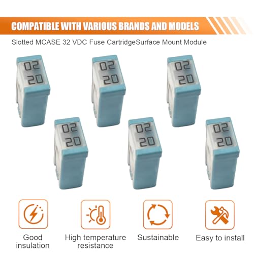 20A 32V Mini Slotted Automotive MCASE Shaped Cartridge Fuse Kit - size: 20A