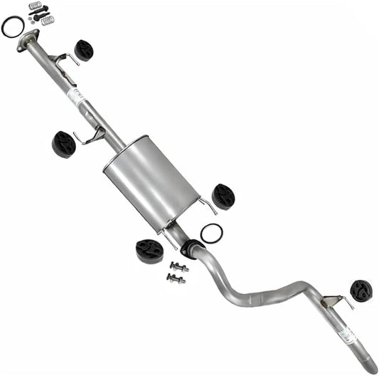 Exhaust Muffler and Tail Pipe System Kit Compatible with Toyota FJ Cruiser 2007-2014 4.0L | Stainless Steel | Northeastern Exhaust | Includes Gaskets, Hangers and Bolt Kit | Direct-Fit Replacement