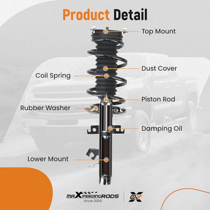 maXpeedingrods Front Struts for Nissan Rogue AWD 2014-2017 Rogue Sport
