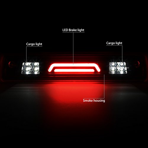 DNA MOTORING 3BL-COLO15-3D-LED-BK-SM Black Housing 3D LED Third Tail Brake Light [Compatible with 15-18 Colorado/Canyon] - color: Black Smoke