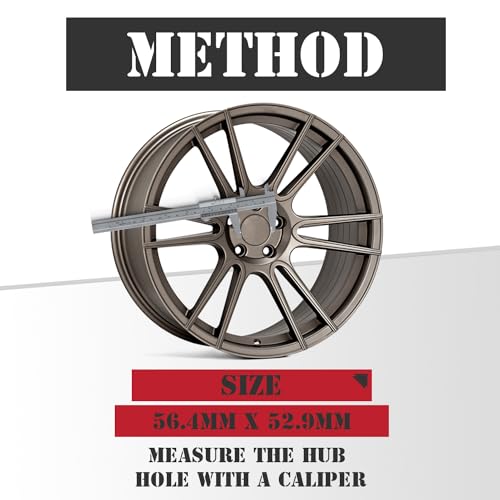 KitsPro 2.2Inch 56MM Wheel Center Caps, Pack of 4 (Silver, Outer 56MM, Inner 53MM) - color: Silver, size: Outer 56MM , Inner 53MM