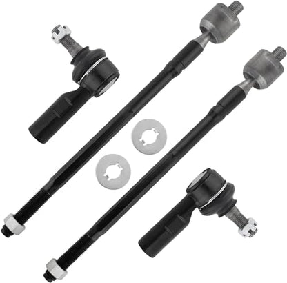 ES2382 EV303 Front Inner & Outer Tie Rod Ends for Chevrolet Prizm 1998-2002 Geo Prizm 1993-1997 Toyota Corolla 1993-2002 Rav4 1996-2000, Pack of 4