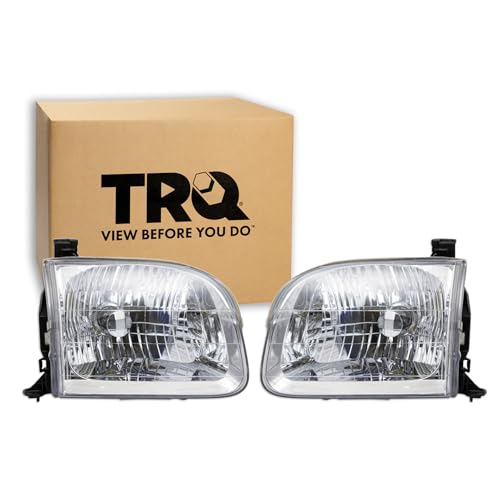 TRQ Driver and Passenger Side Headlight Assembly Set Halogen 2 Piece - style: HLA88587