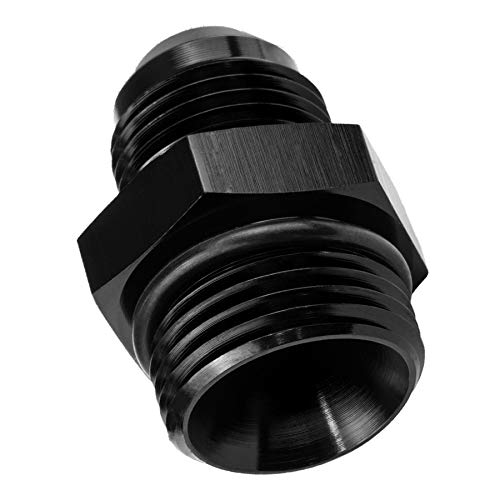 6AN Flare to 10AN O Ring Boss ORB Male Fuel Pump Rail Adapter Aluminum AN Flare Twin Hose Fitting Black - size: 6AN to 10AN Oring
