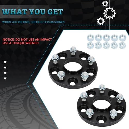 IRONTEK 5x4.5in Wheel Spacers 15mm Real Forged Spacers with 60.1mm Hub Bore M12x1.5 Studs Fit for Lexus 2021-2022 ES250, for Scion 2011-2016 tC/ 2008-2015 xB, for Toyota 95-22 Avalon/ 92-22 Camry 2PCS - size: 5x4.5-15mm-2PCS
