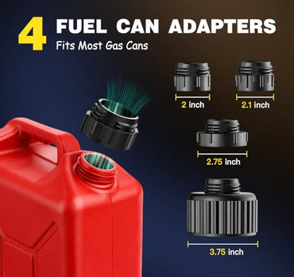 Keimi Cordless Electric Fuel Transfer Pump, Auto-Stop & Hand Trigger Nozzle - color: Black Yellow