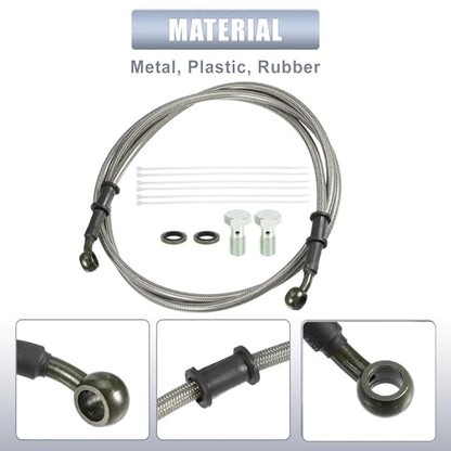 uxcell 1 Set 1.6m 5.25ft Motorcycle Hydraulic Brake Line Hose Universal - size: 160CM