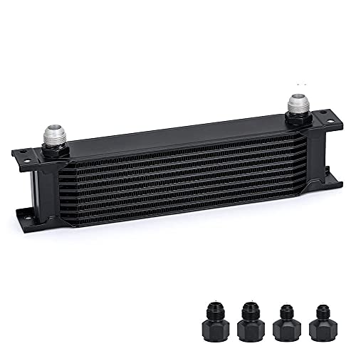 Universal transmission Oil Cooler 10AN 10 Row with 8AN 6AN Fittings - size: 10row