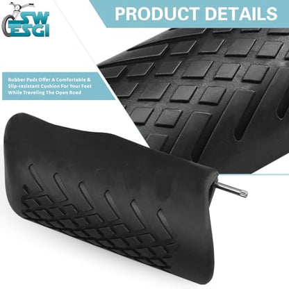 A Pair Crash Bar Footrest for Diameter 1-1/4" - style: Footrest For Engine Guard