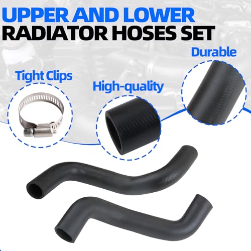 MITZONE Upper and Lower Radiator Hoses Set Compatible with 1996-2002 Toyota 4Runner 1995-2004 Tacoma 3.4L V6 16571-62070 16572-62090