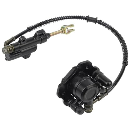 Rear Brake Master Cylinder Caliper Assembly and Brake Pad Compatible with 50cc 70cc 90cc 110cc 125cc Chinese TaoTao 110cc 125D 3050HD ATV 3050C SunL ATV Kids 4 Wheeler