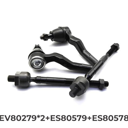 Front Inner & Outer Tie Rod Ends Kit for Nissan 350Z 2003-2009 - size: EV80279 ES80579 ES80578