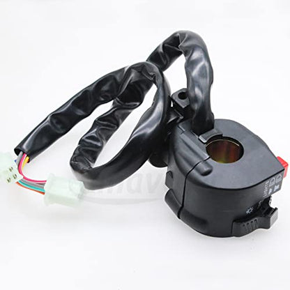 9 Wire 5 Function Left Starter Kill Light Choke Switch Assembly Fit for 150cc 200cc 250cc 300cc Coolster Roketa Yamoto Jetmoto Kazuma Loncin ATV Quad Etc.