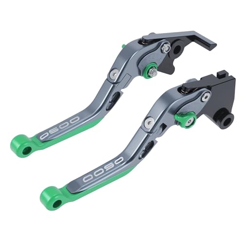 Extendable Motorcycle Brake Clutch Levers for Kawasaki NINJA500 Z500SE 2024 2025 1Pair Adjustable Handle Brake Levers Set for Kawasaki Ninja 500 Z 500 SE Green