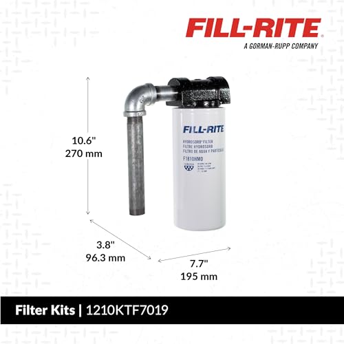 Fill-Rite 1210KTF7019 3/4" 18 GPM (68 LPM) 10 Micron Hydrosorb Fuel Filter with Filter Head Kit - style: 25 GPM Hydrosorb w/Head