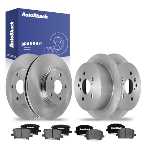 AutoShack Front & Rear Brake Rotors & Ceramic Pads for Highlander 2007