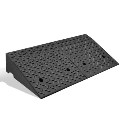DNA Motoring 1pcs 5.7" Rise Rubber Curb Ramp Heavy Duty Loading Driveway Ramp Threshold Ramp 38.6" W x 14.8" D x 5.7" H for Loading Dock, Warehouse, Motorcycles, Cars, TOOLS-00647 - style: 5.7 in