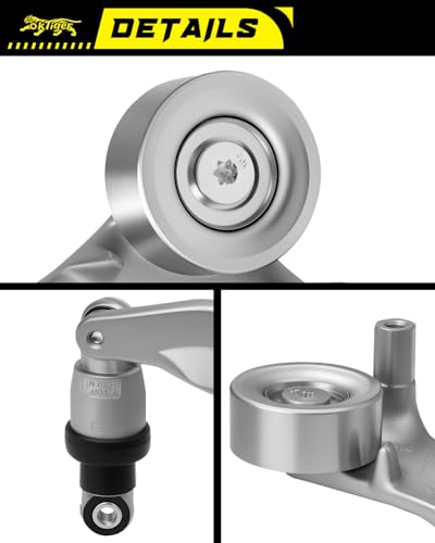 Oktiger High Performanced Belt Tensioner Assembly with Pulley Fit for Honda Civic ex dx lx gx 2007 2008 2009 2010 2011/lx-s ex-l 2009 2010 2011, 1.8L L4, Replace OE # 39077, 31170RWK005, 31170RWK015. - size: 39077