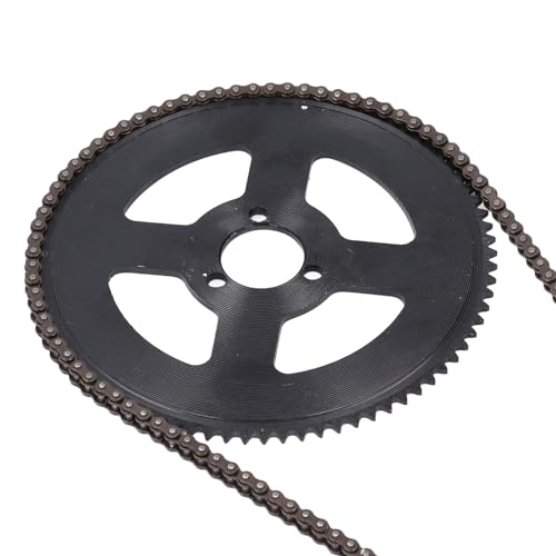 25H Chain Sprocket Kit, 25H Chain Sprocket Set Steel 10mm 15T Front Sprocket 29mm 80T Rear Sprocket 146 Link Drive Chain for 47CC 49CC Mini Motorcycle ATV Dirt