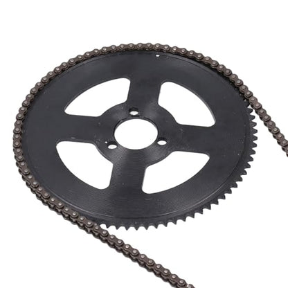 25H Chain Sprocket Kit, 25H Chain Sprocket Set Steel 10mm 15T Front Sprocket 29mm 80T Rear Sprocket 146 Link Drive Chain for 47CC 49CC Mini Motorcycle ATV Dirt